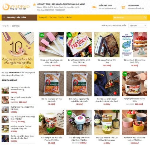 mẫu thiết kế website shop 4